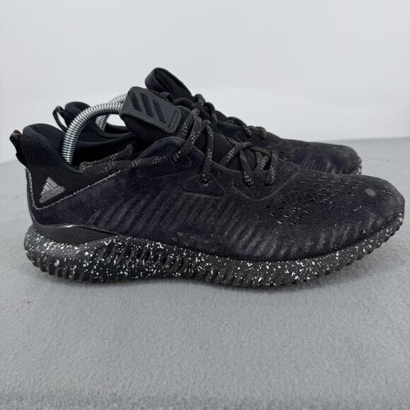 Adidas Alphabounce Suede Leather Sneakers Mens 9 Black Speckled Running‎ Shoes main image 7